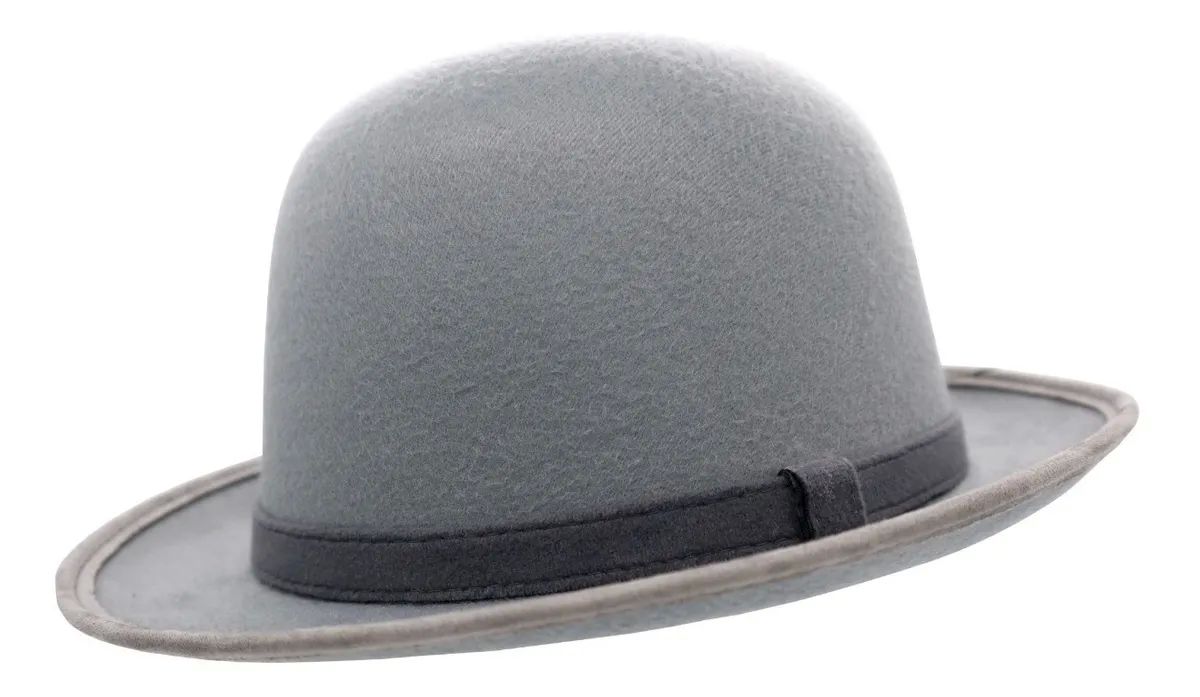 Sombrero Elegante Tipo Bombín Hípster Unisex De Vestir Formal Gris