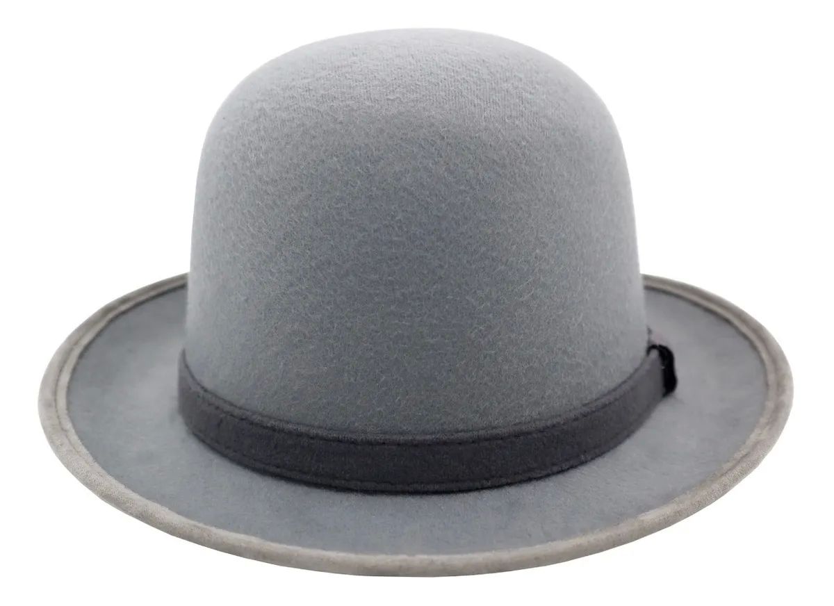 Sombrero Elegante Tipo Bombín Hípster Unisex De Vestir Formal Gris