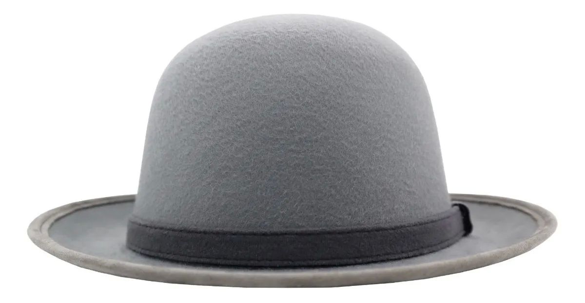 Sombrero Elegante Tipo Bombín Hípster Unisex De Vestir Formal Gris