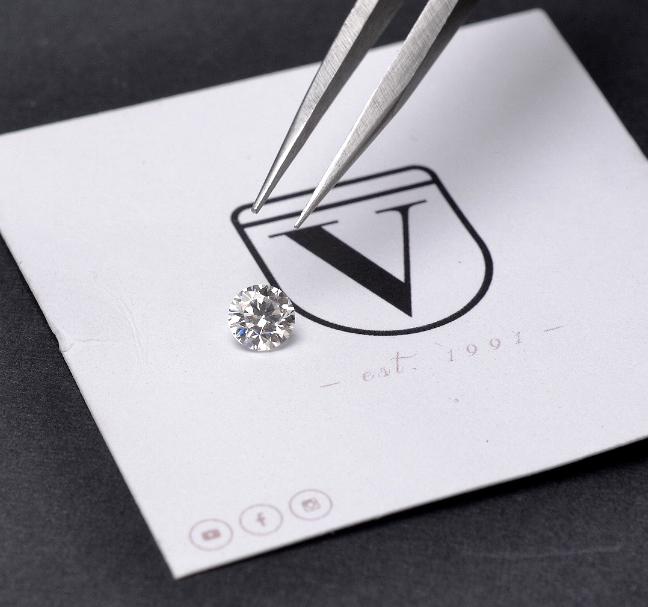 Diamante Moissanita Corte Redondo 0.5ct 5mm, Certificado Gra