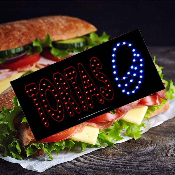Letrero Led Publicitario Anuncio Luminoso de Tortas / Master / ML-LET-TORTAS