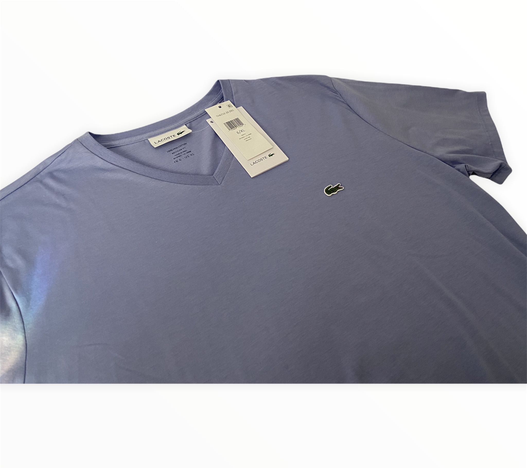 PLAYERA LACOSTE DE CABALLERO CUELLO V ORIGINAL