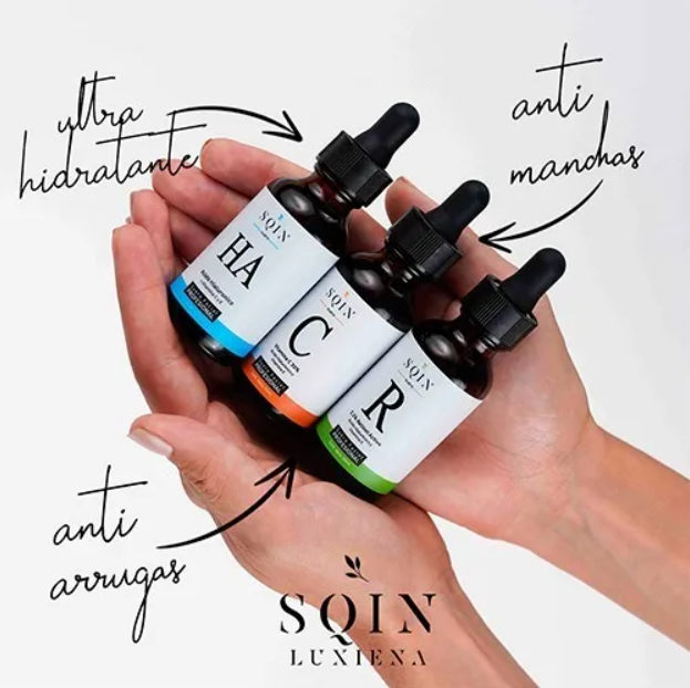 Kit Suero Serum Vitamina C + Ácido Hialurónico Facial + Retinol
