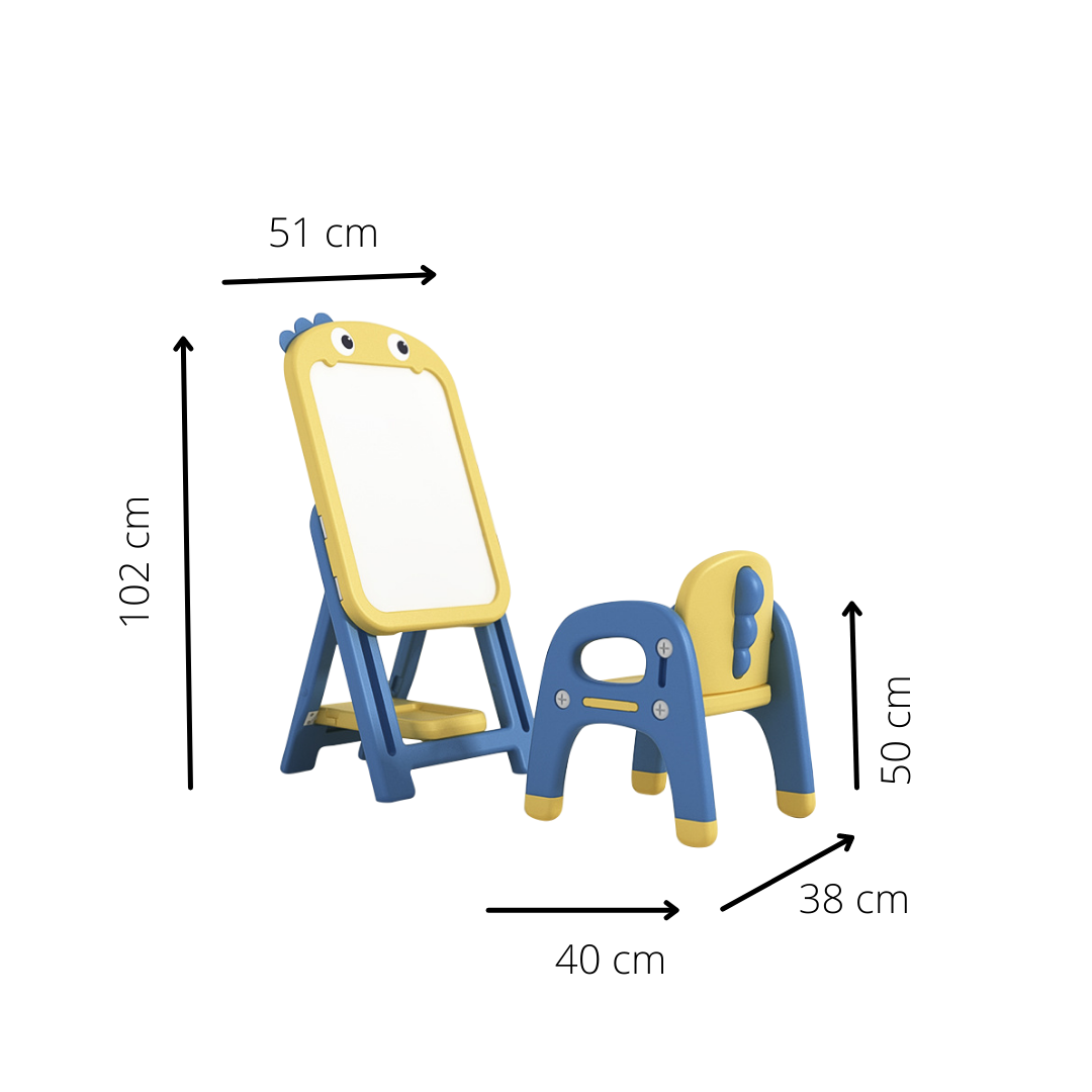 Pizarrón Infantil Niños Con Silla Reforzada Premium Calidad Mima2
