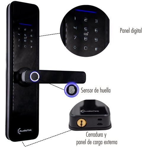 Cerradura Electronica Huella Biometrica Wifi Chapa Digital Inteligente App Seguridad