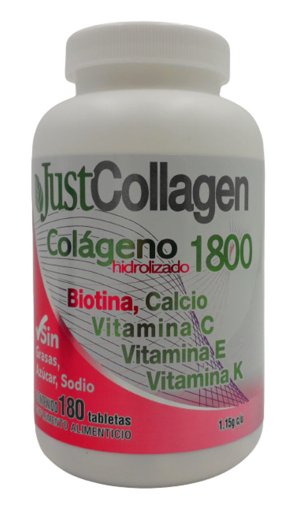 Colageno Hidrolizado 1800 Just Collagen 180 Tabs