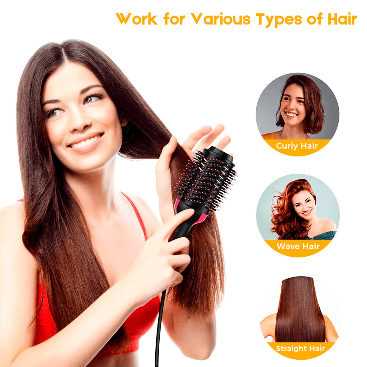 Cepillo Secador De Cabello  Anti-Frizz + Mousse Tresemmé Extra Firme 200 ml +  Tresemmé Super Acondicionador 1 Minuto