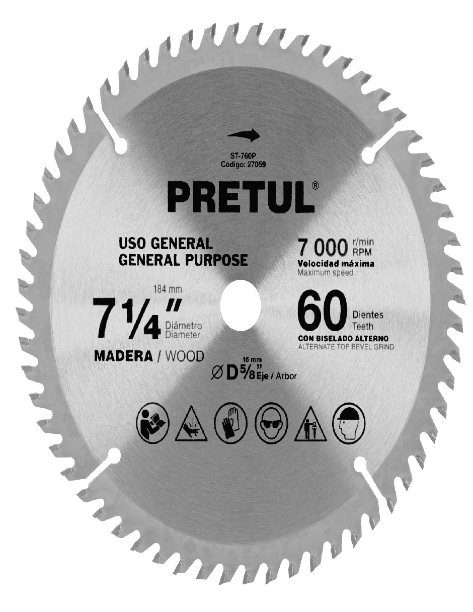 Cortadora Disco Para Sierra Circular Ideal Para MDF, Laminado Y Madera