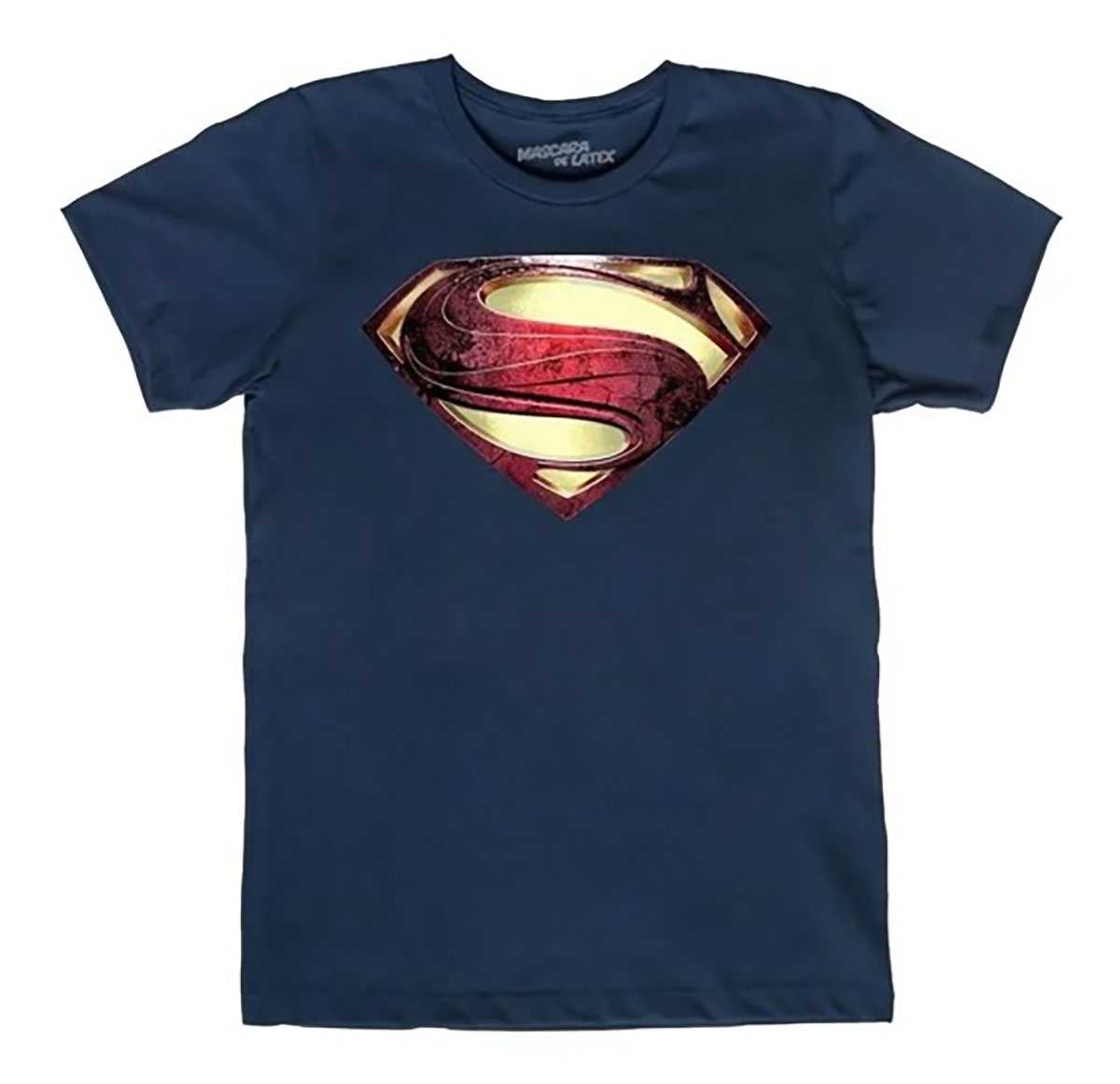 Playera Jl Superman Logo Niño Mascara De Latex