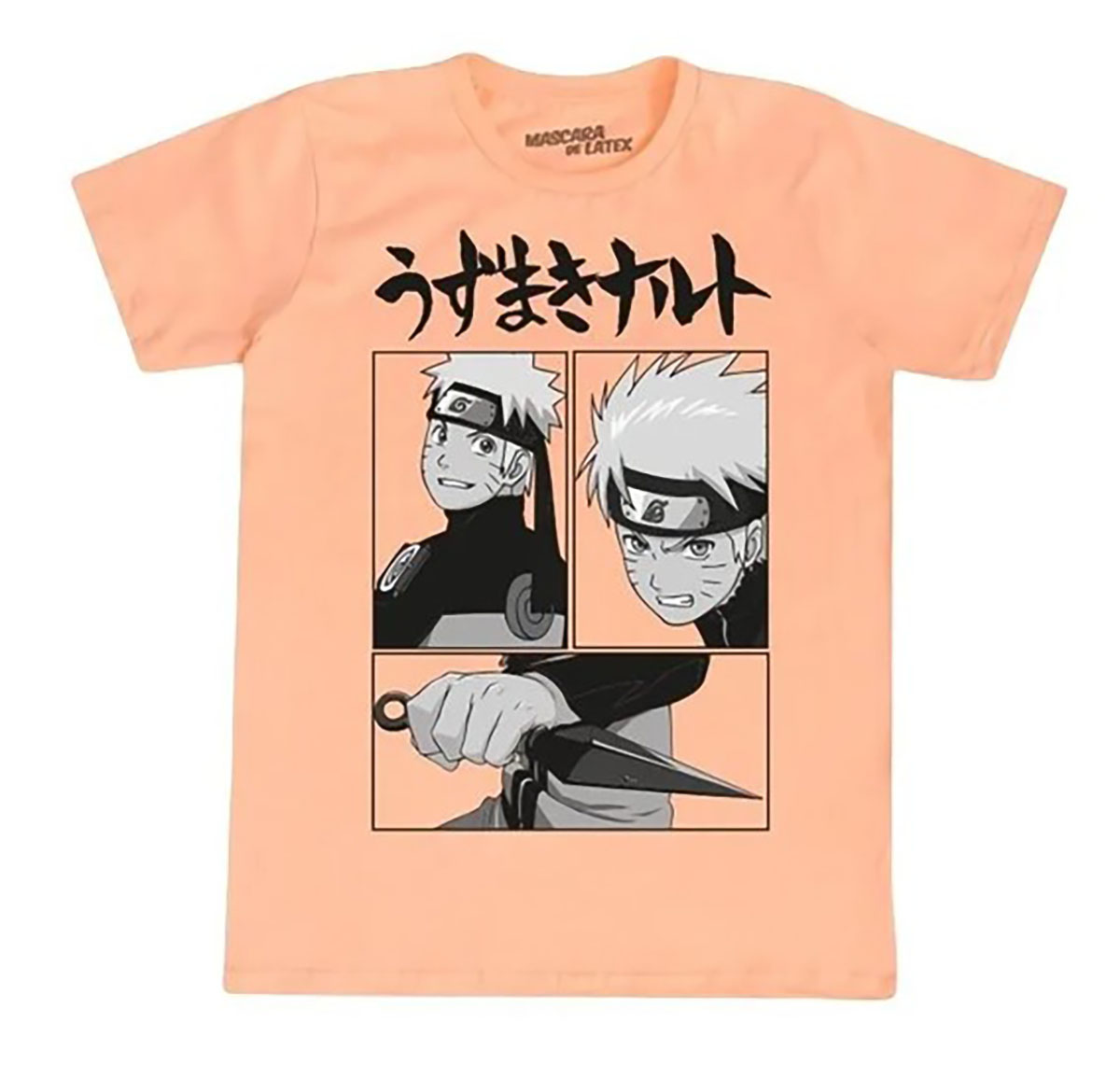 Playera Naruto Uzumaki Hombre Mascara De Latex Naruto