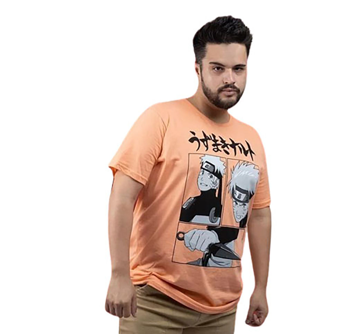 Playera Naruto Uzumaki Hombre Mascara De Latex Naruto