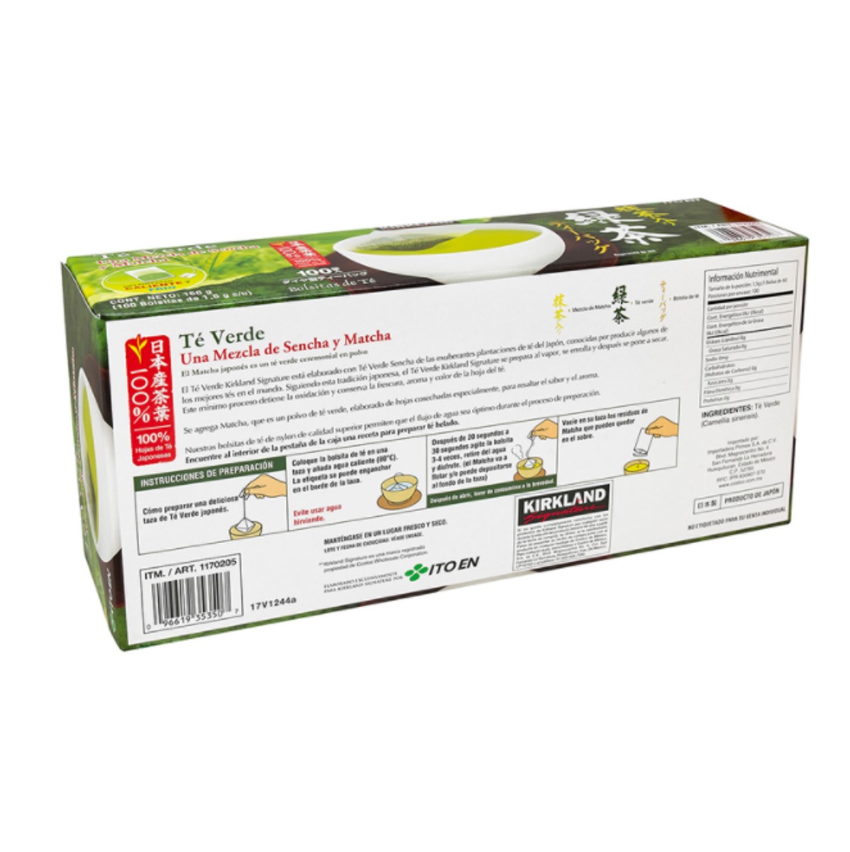 Kirkland Signature Te Verde Japonés 100 Sobres