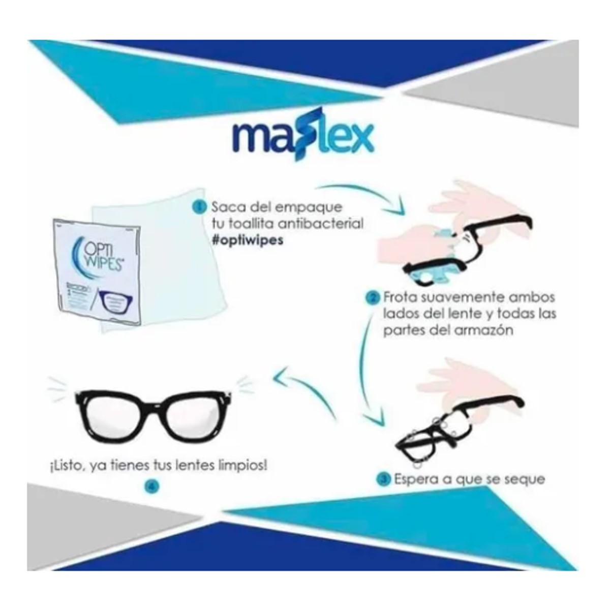 Optiwipes Toallitas Húmedas Individuales C200pzs