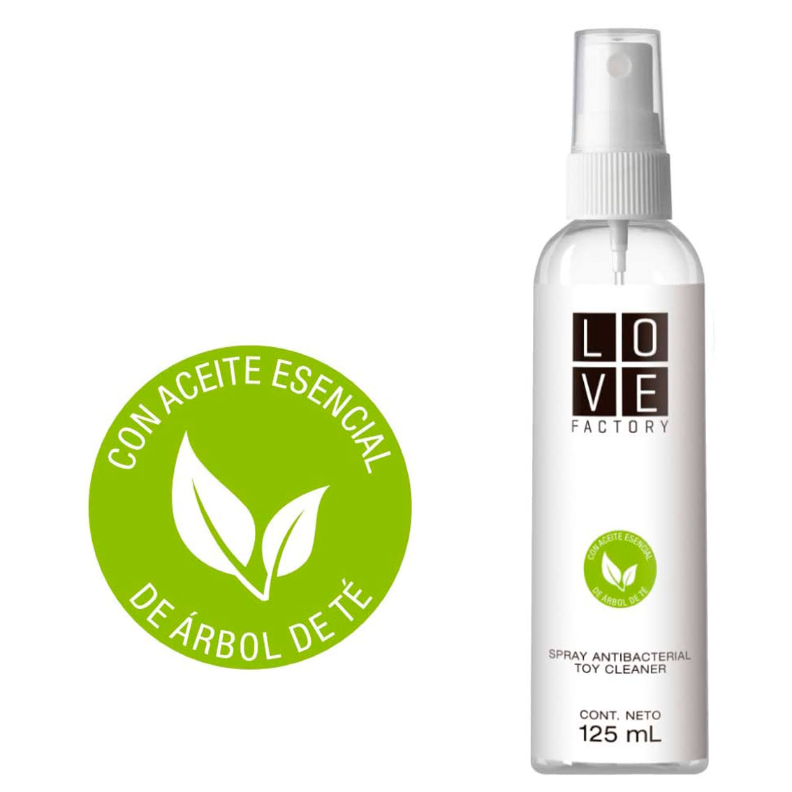 Liquido Antibacterial Limpiador de Productos Íntimos Love Factory Cont. 125 ml