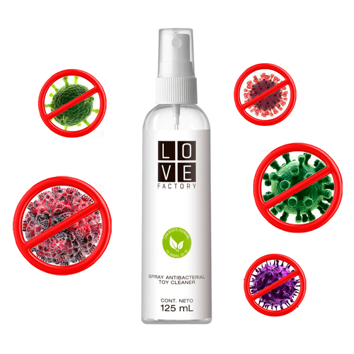 Liquido Antibacterial Limpiador de Productos Íntimos Love Factory Cont. 125 ml