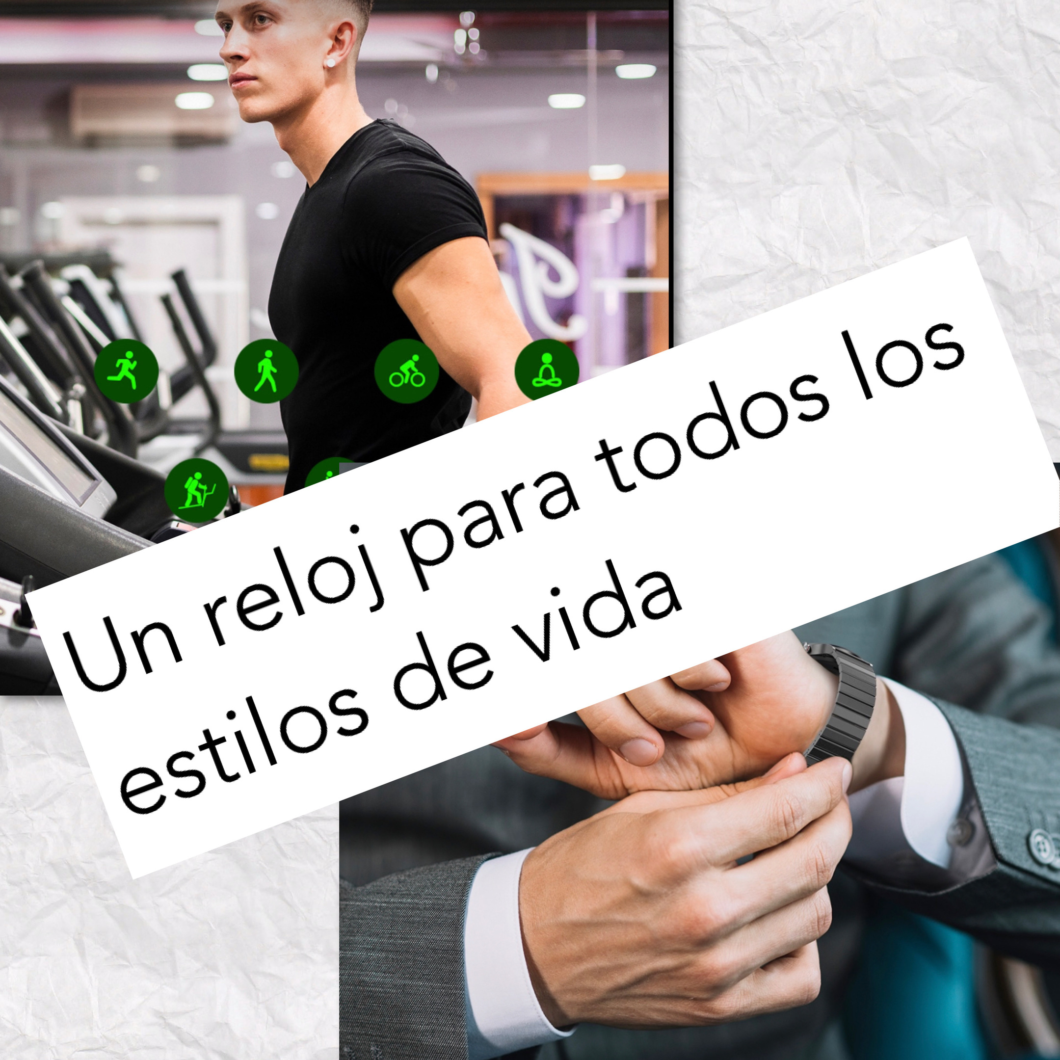 Fino Smartwatch para caballero, Oximetro, Salud, ejercicio, Llamadas, Notificaciones con 3 correas para iPhone y Android