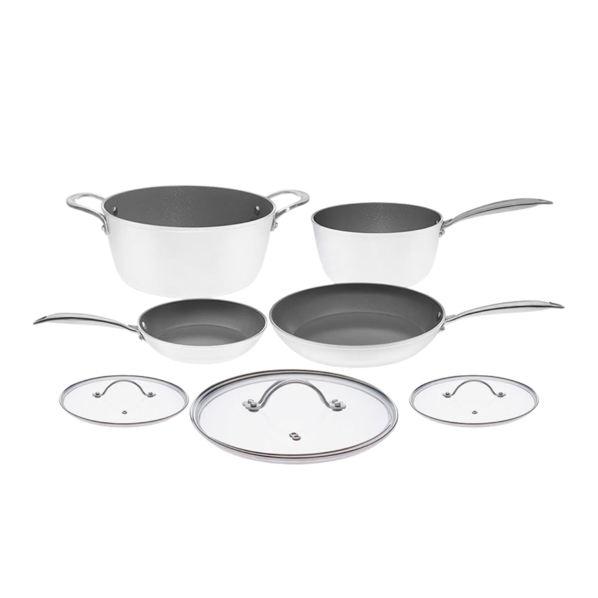 Batería de Cocina de 4 Piezas JadeCook - Blanco
