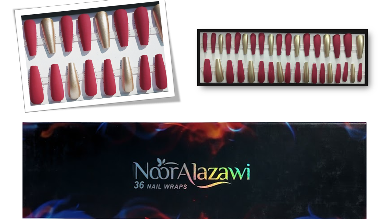 36 Uñas postizas con punta semi cuadrada o bailarina combinadas.