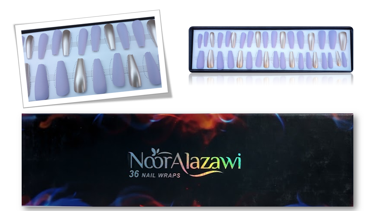 36 Uñas postizas con punta semi cuadrada o bailarina combinadas.