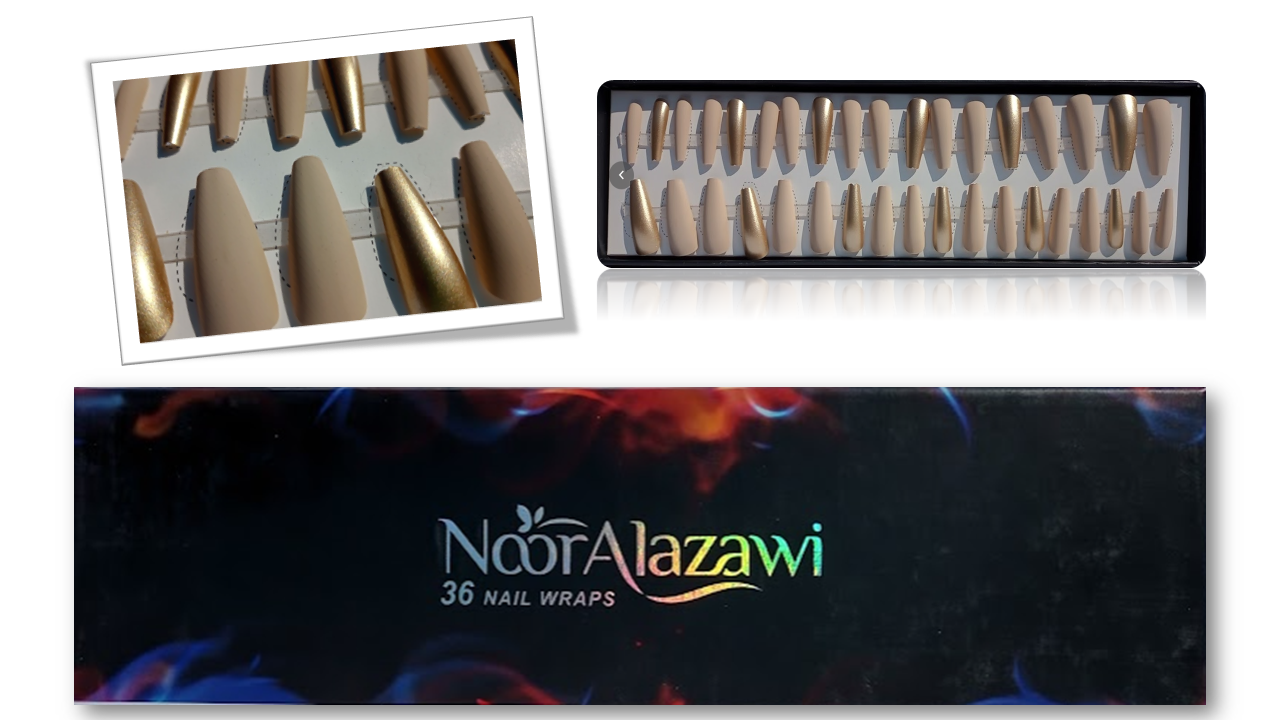 36 Uñas postizas con punta semi cuadrada o bailarina combinadas.