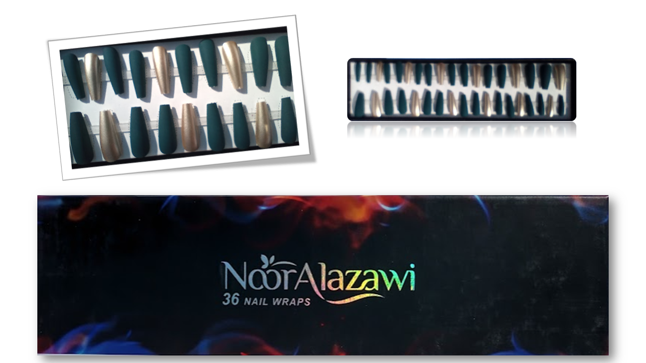 36 Uñas postizas con punta semi cuadrada o bailarina combinadas.