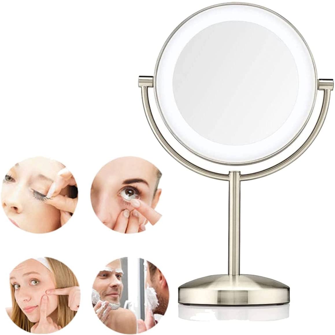 Espejo De Tocador Maquillaje Luz Led Y Aumento 1x/10x Conair