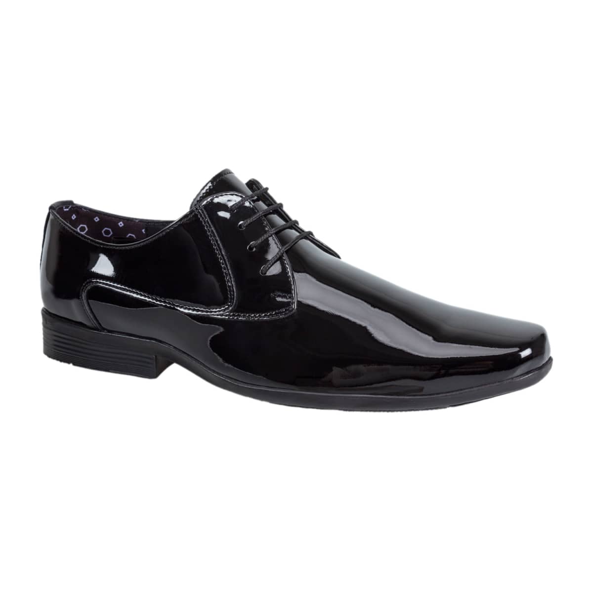 Zapatos de vestir choclo marca Mirage, de charol negro, mod. 158521