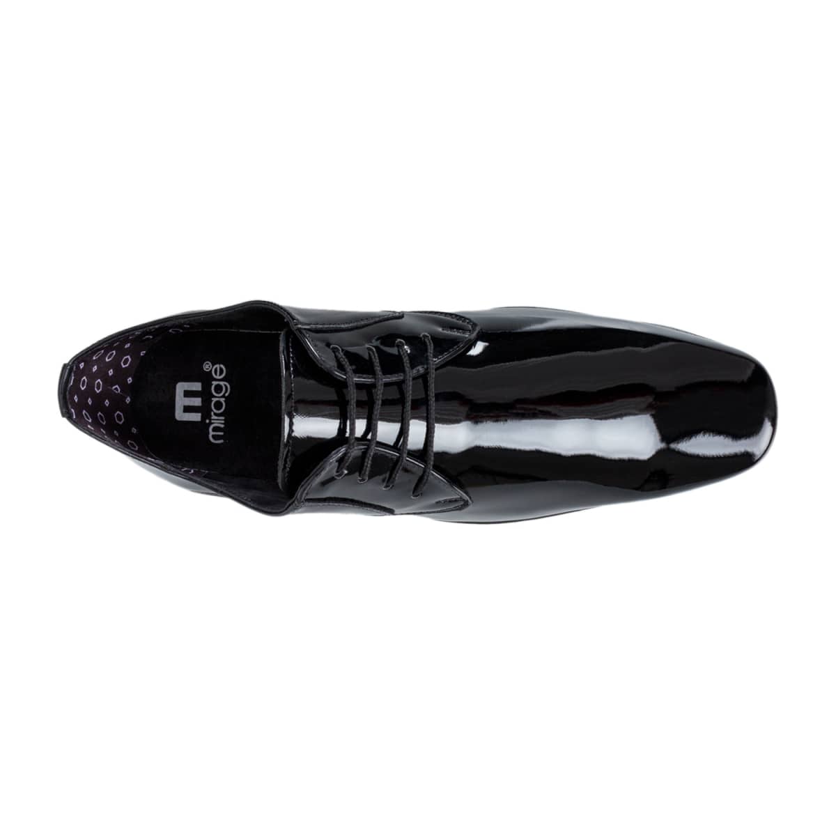 Zapatos de vestir choclo marca Mirage, de charol negro, mod. 158521