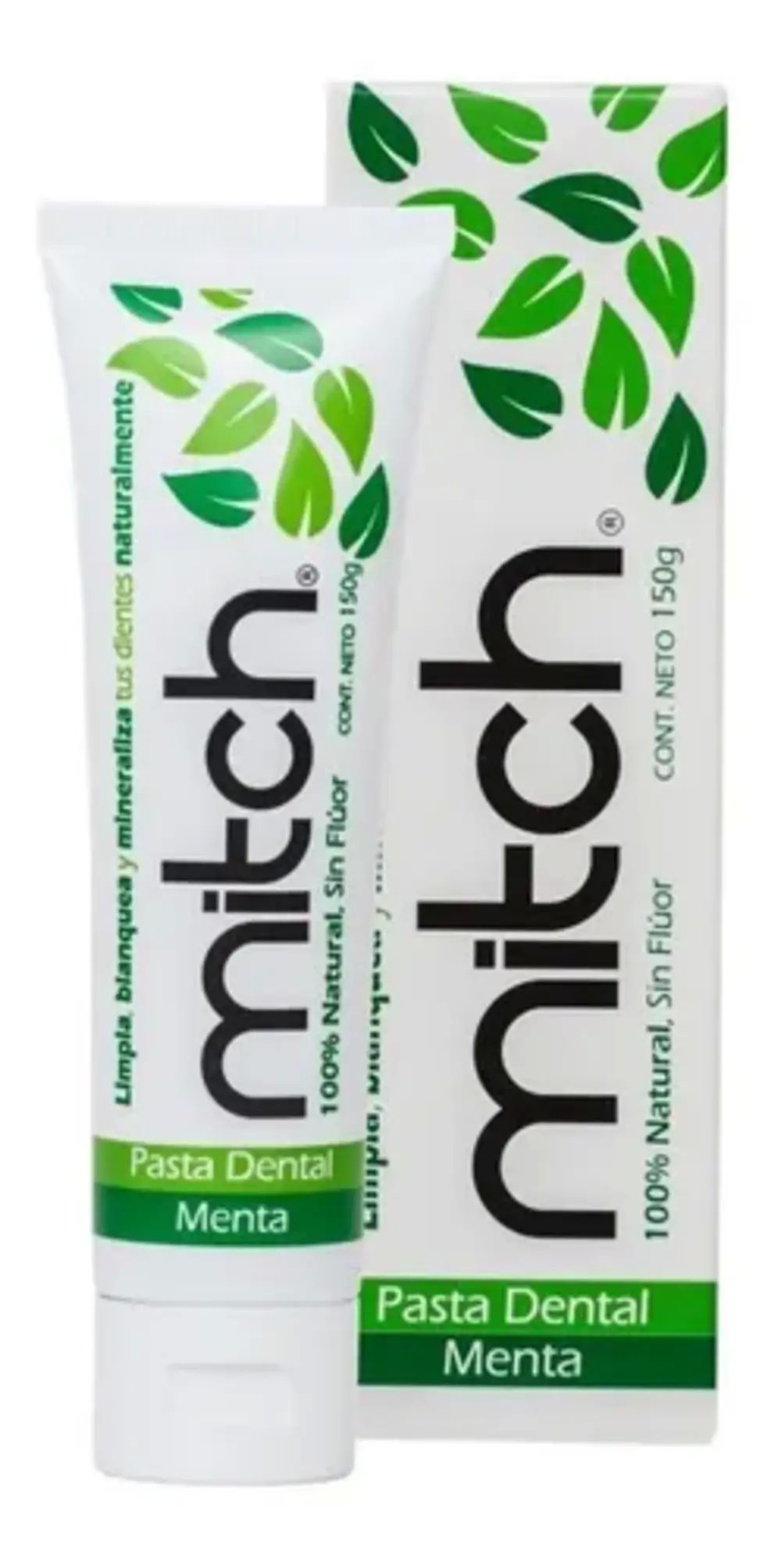 Pasta Dental Mitch Sin Fluor 100% Natural Sabor Menta