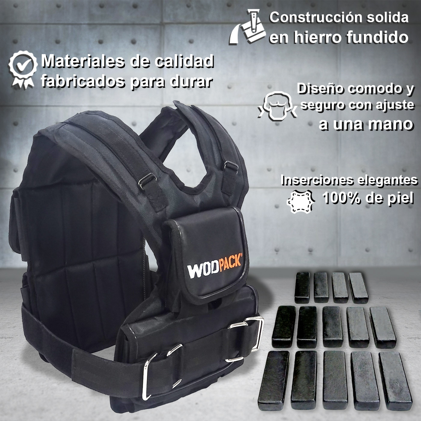 Chaleco de peso 14 K Crossfit Female Black WodPack®