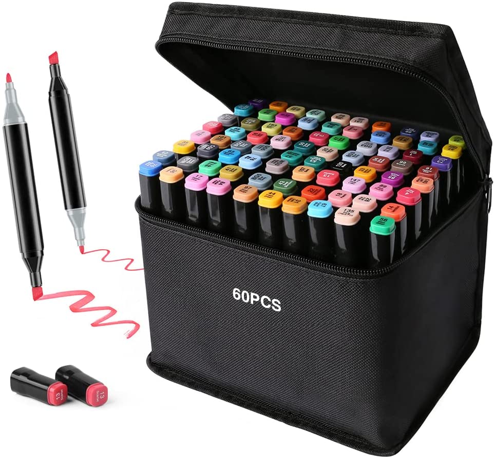 Marcadores Touch 60 Colores Punta Doble Boceto Arquitectura