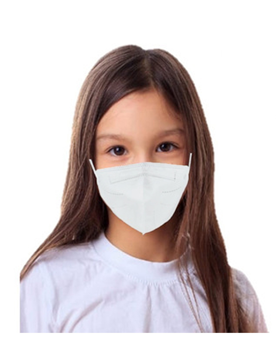 Cubrebocas certificados KN95 blanco infantil Tomods 20 piezas