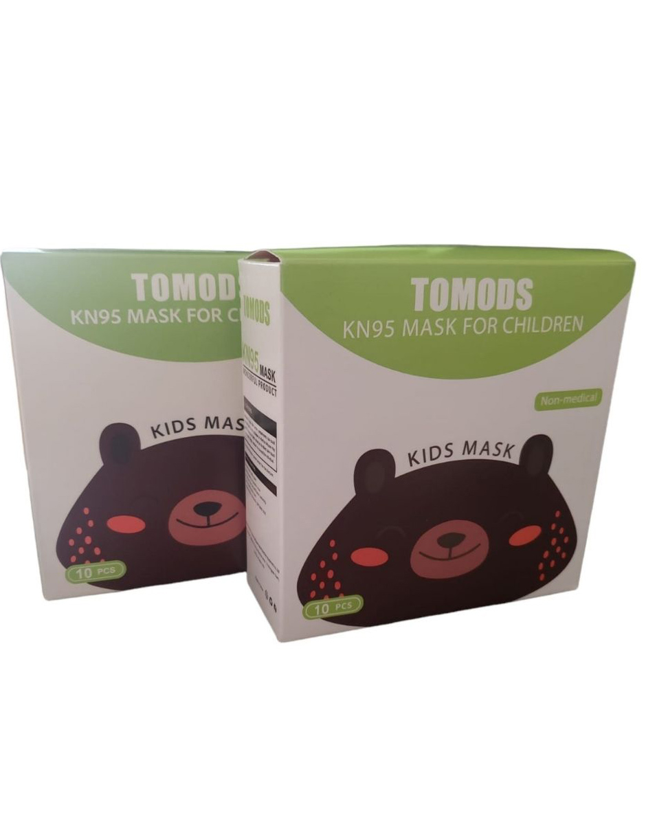 Cubrebocas certificados KN95 blanco infantil Tomods 20 piezas