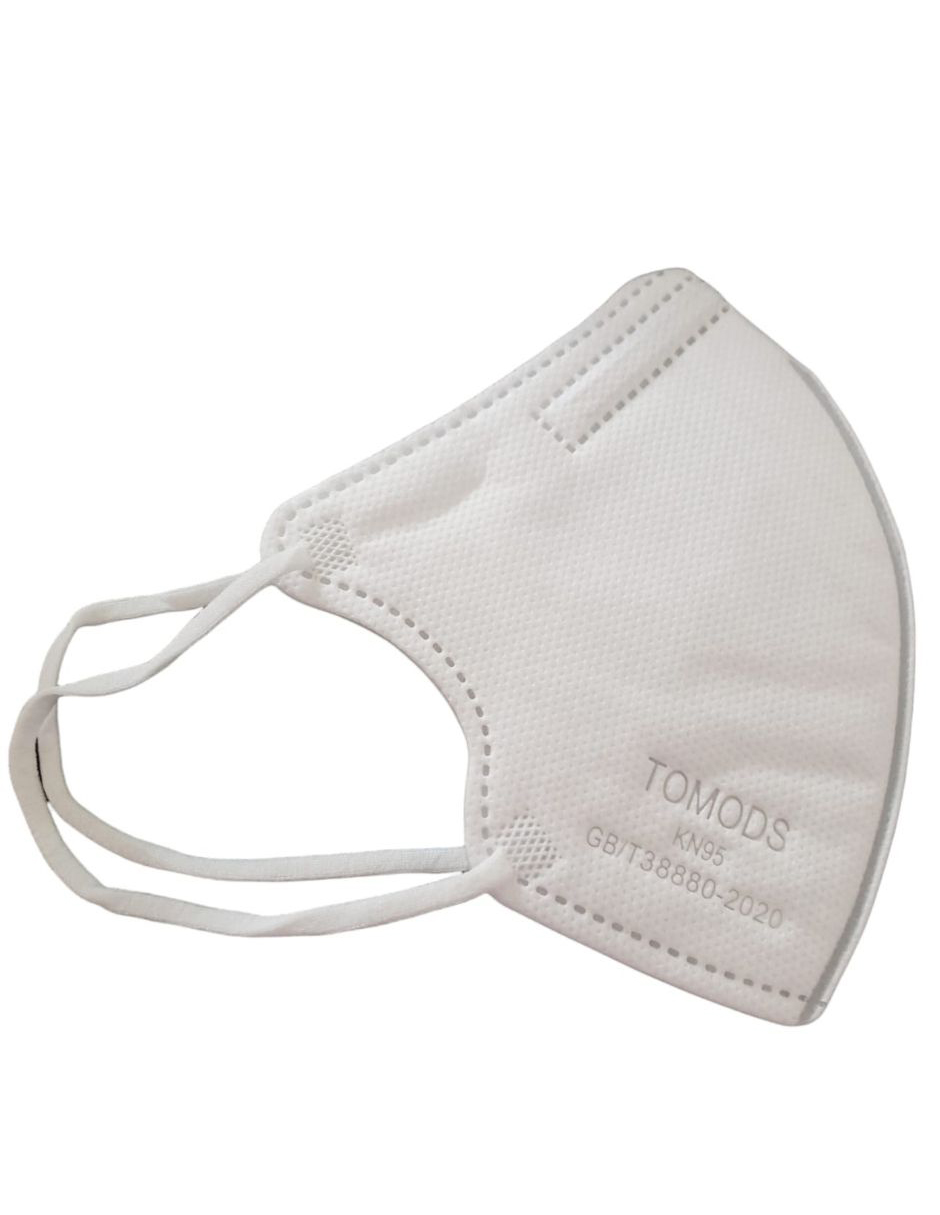 Cubrebocas certificados KN95 blanco infantil Tomods 20 piezas