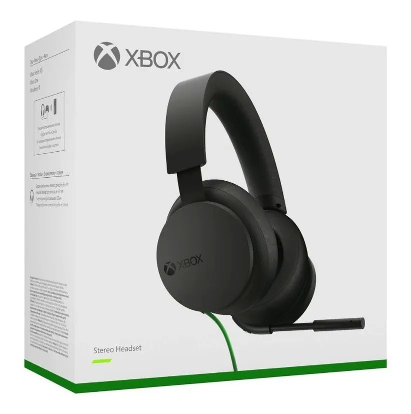 DIADEMA AUDIFONOS GAMER MICROSOFT XBOX ESTÉREO ALAMBRICOS 8LI-00001