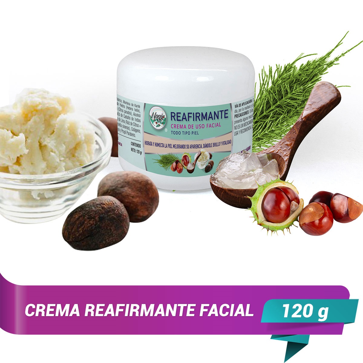 KIT Cuidado Facial Cremas SERUM y Reafirmante NAGIR Cosmética de 120 g