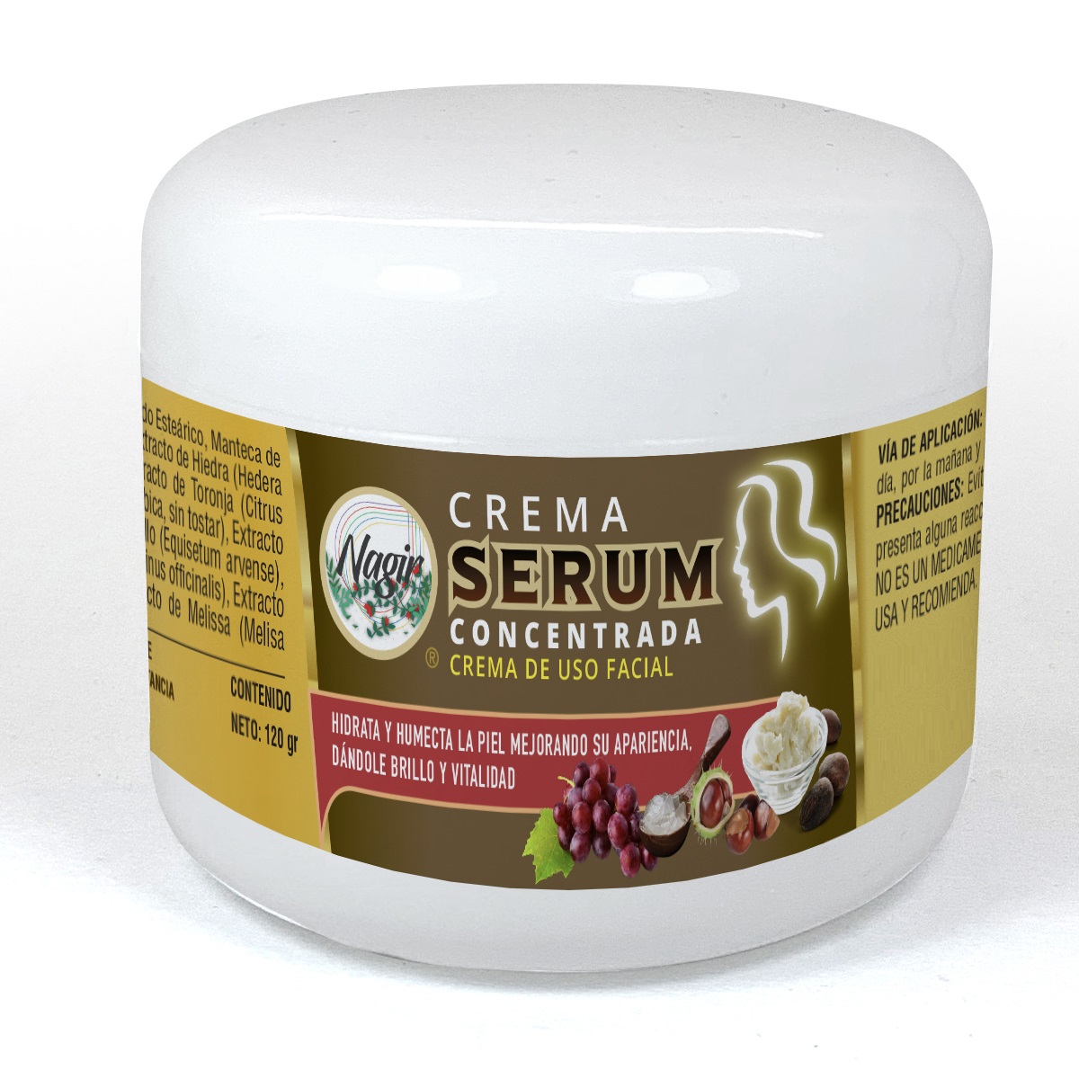 KIT Cuidado Facial Cremas SERUM y Reafirmante NAGIR Cosmética de 120 g