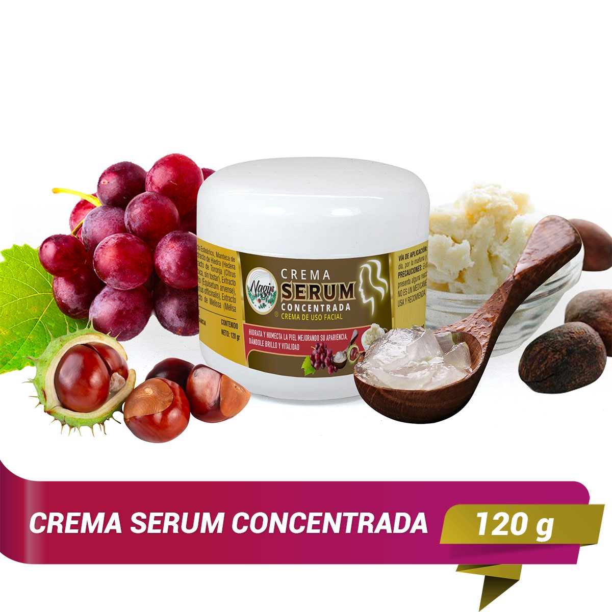 KIT Cuidado Facial Cremas SERUM y Reafirmante NAGIR Cosmética de 120 g