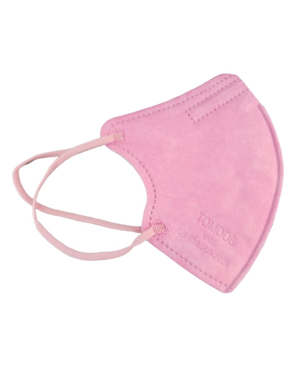 Cubrebocas KN95 certificado infantil Tomods rosa 10 piezas