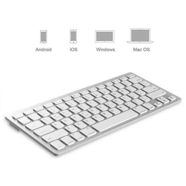 Teclado Ergonomico Inalámbrico Bluetooth P Pc Celular iPad