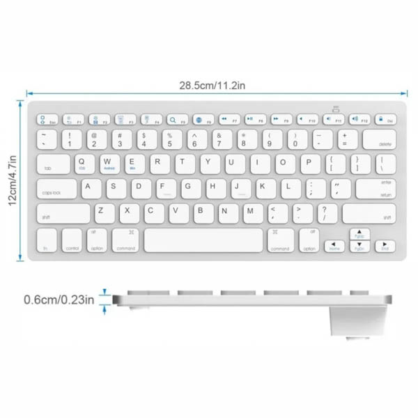 Teclado Ergonomico Inalámbrico Bluetooth P Pc Celular iPad