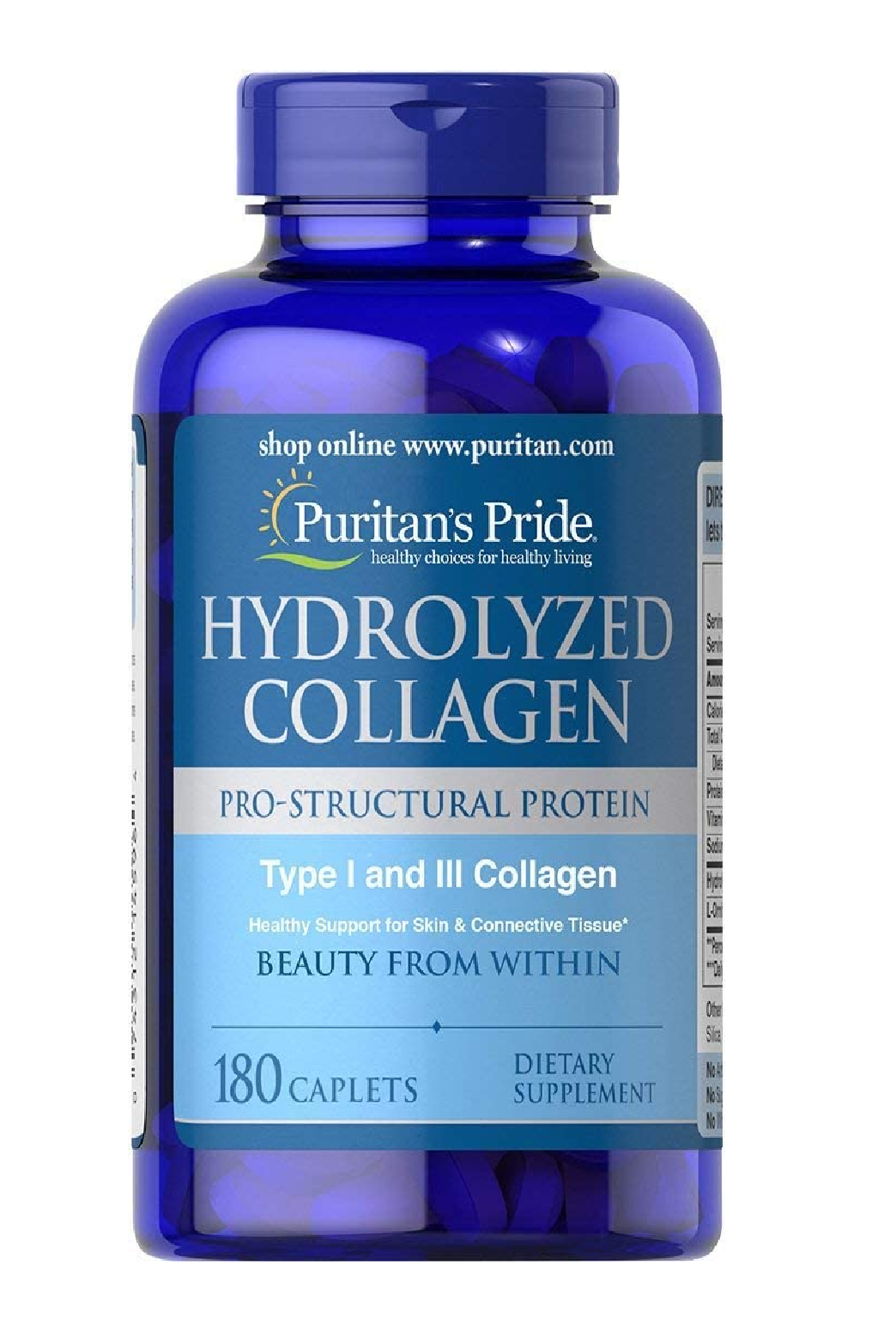 Puritans Pride Colágeno hidrolizado 180 cápsulas 9.28 Onzas