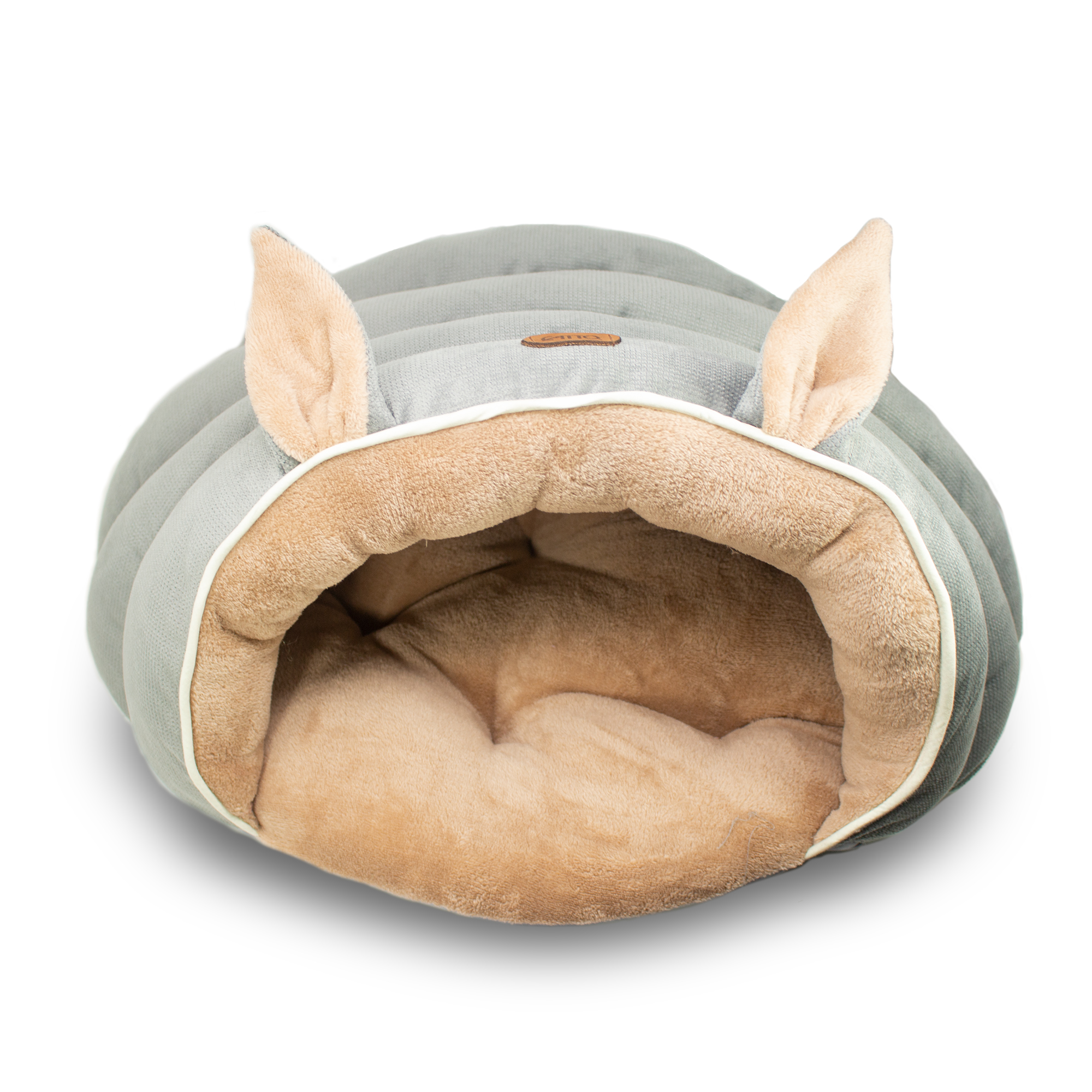 Cama para Gato Perro Gris super cómoda tipo cueva 2 en 1 lavable Catto Mediana
