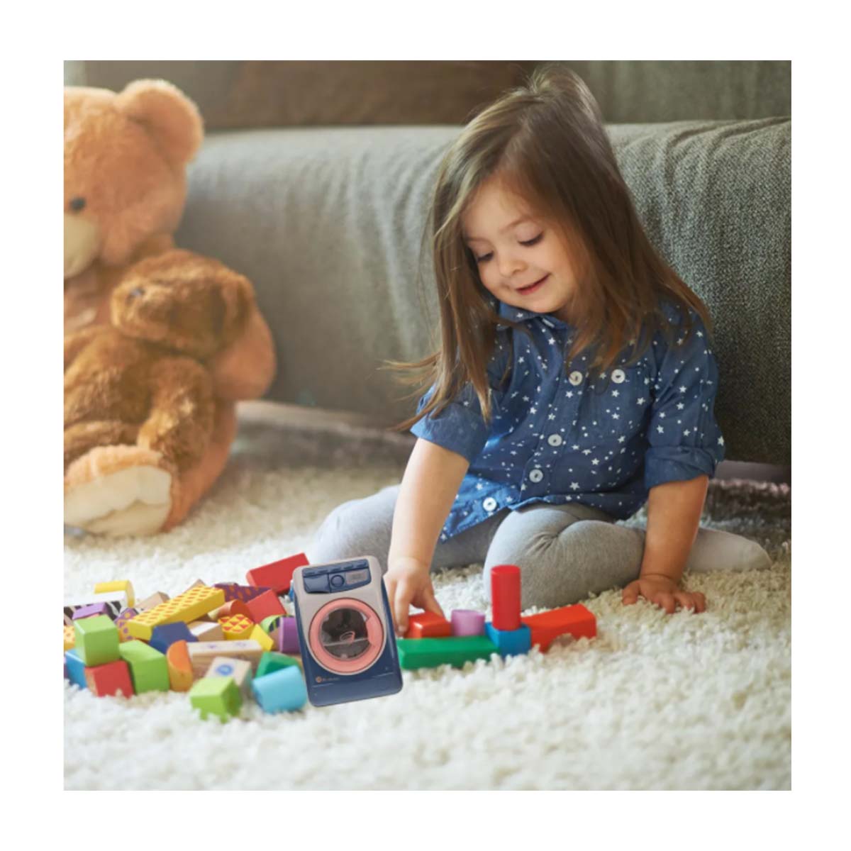 Lavadora De Juguete Electrónica Con Sonido Y Luz