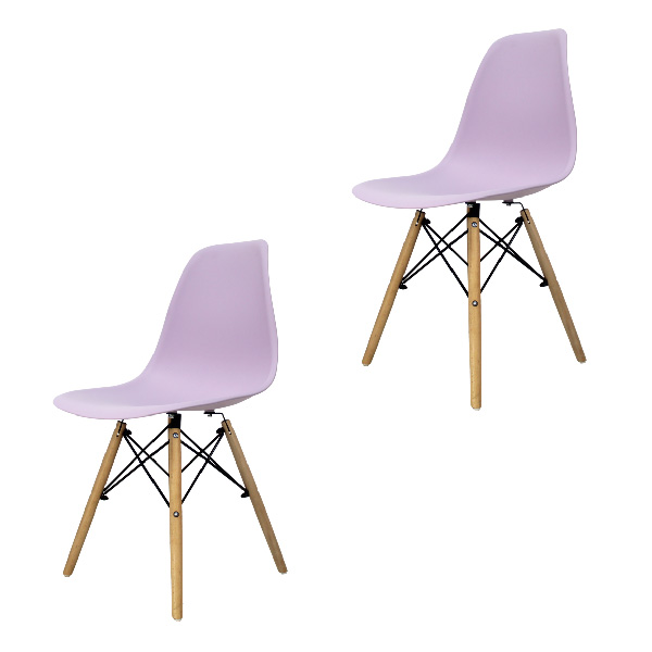 Set 2 Sillas Eames Hogar Oslo Lila Mundo In