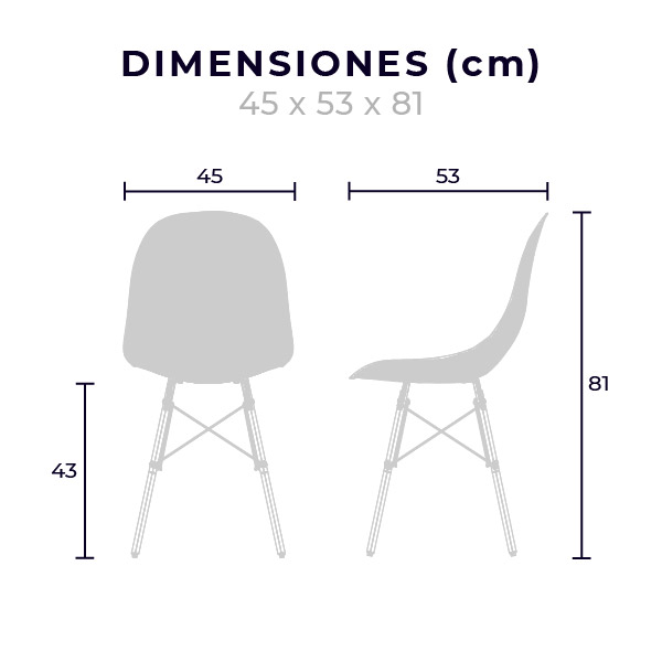 Set 2 Sillas Eames Hogar Oslo Lila Mundo In