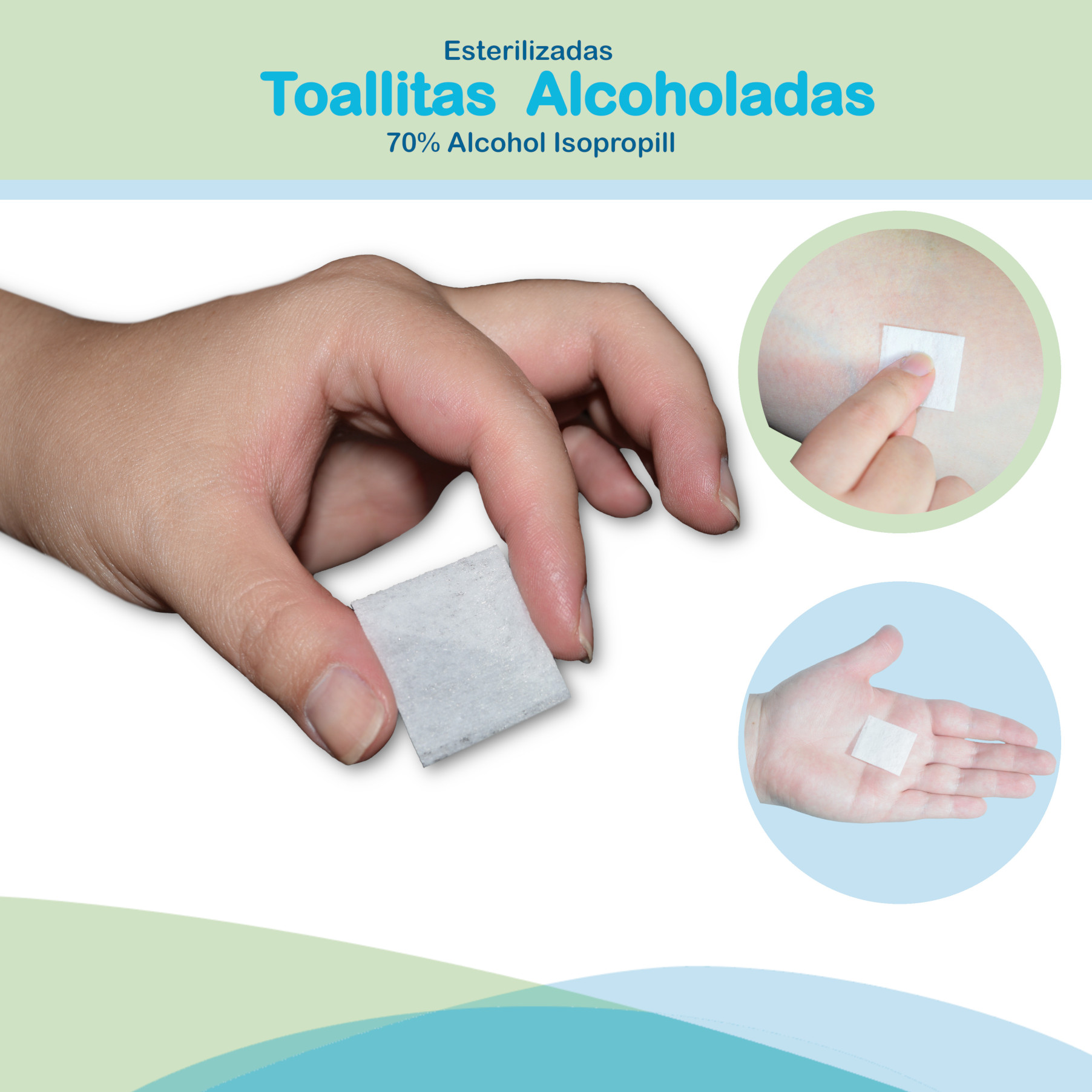 200 Toallitas con Alcohol Phoenix para la aplicación de inyecciones, punciones, raspaduras o desinfección. 70% alcohol isopropílico