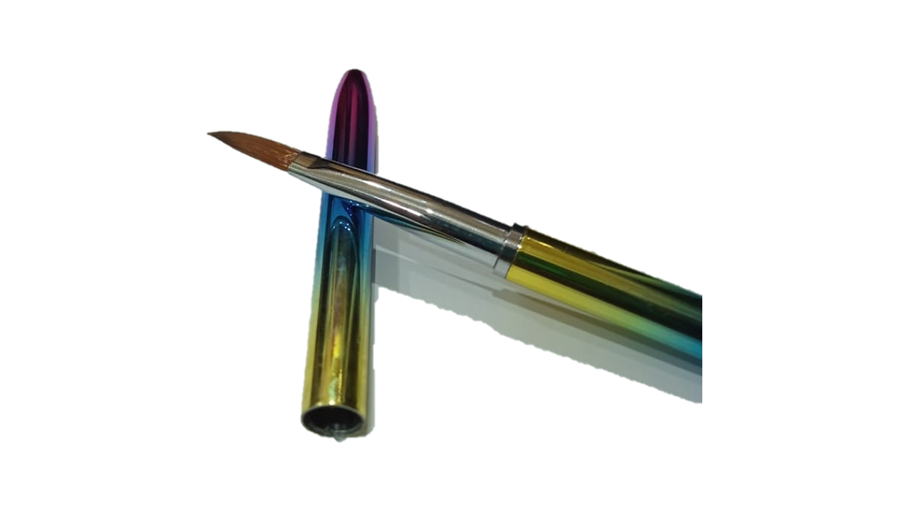 10 Pinceles Profesional Para Uñas De Acrílico Gel Poligel No 8