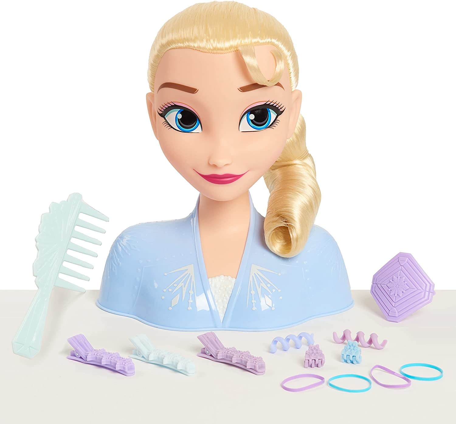 Princesa Elsa Cabeza Para Peinar 14 Accesorios Disney