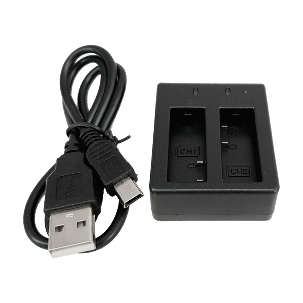 Kit Baterías y Cargador Cámaras Deportivas Genéricas 900mah